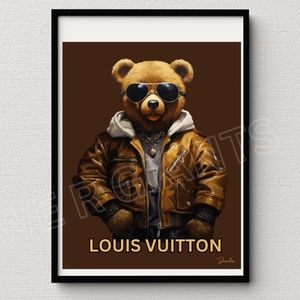 Louis Vuitton ART - LOUIE THE BADASS BEAR PRINT 11X14 BY THE ART DENARDAI